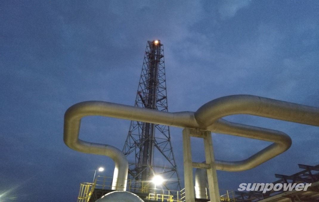 千亿球友会高科EPC总包建设的山西潞安高硫煤清洁利用油化电热一体化示范项目火炬装置顺利中交