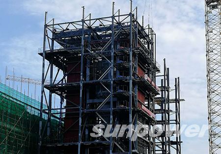 千亿球友会汕头热电联产项目第一台锅炉水压试验一次成功