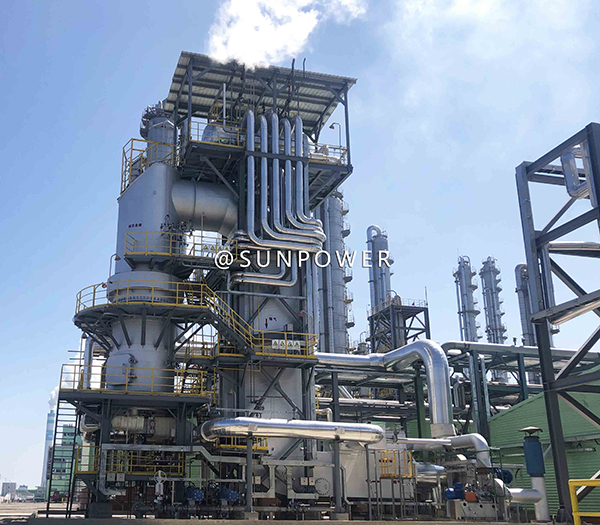 圣诺热管首个集尾气焚烧和锅炉一体的醋酸尾气回收系统投运